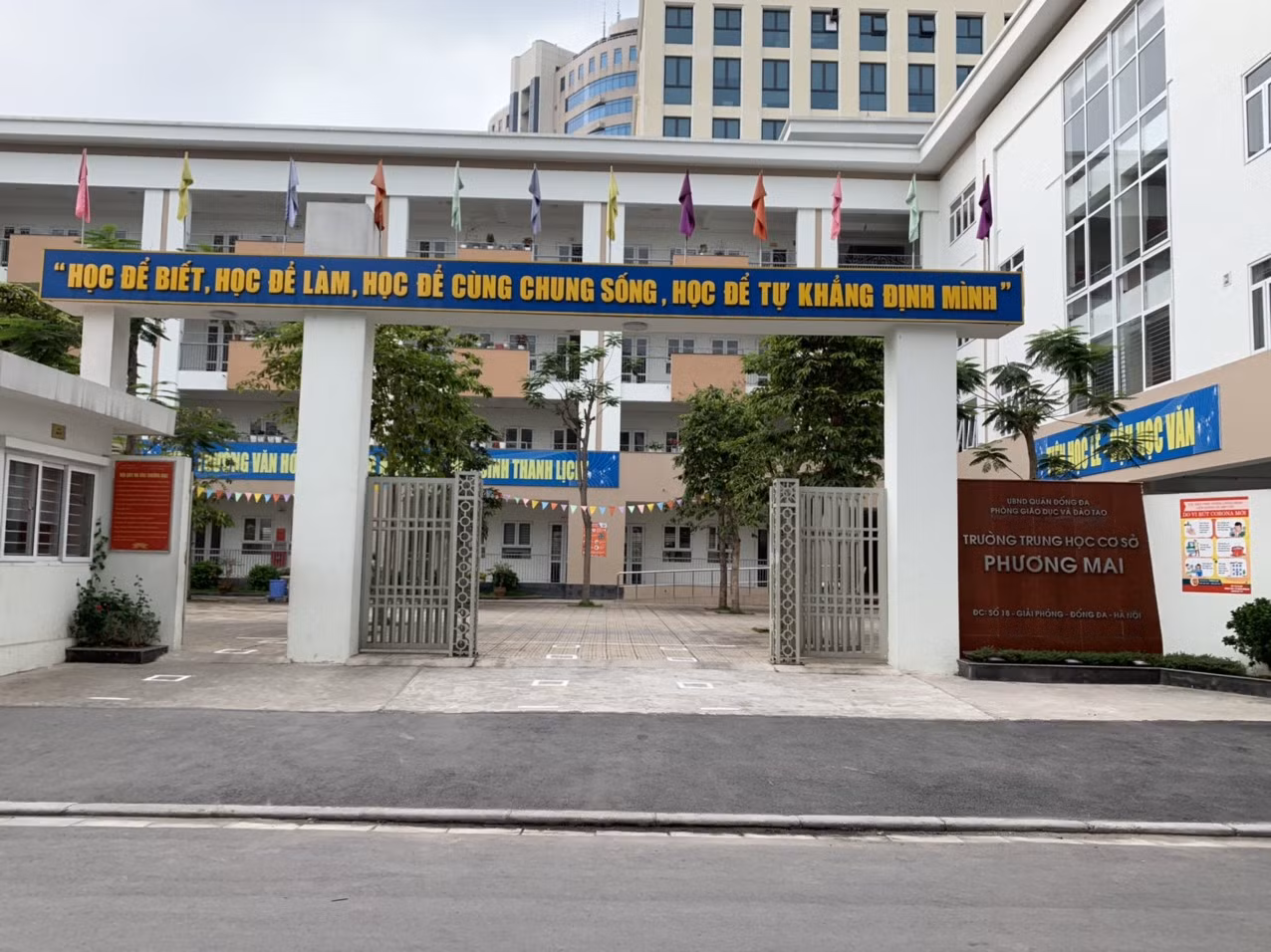 Trường Trung học cơ sở Phương Mai (phường Kim Liên, thành phố Hà Nội). Ảnh: Website nhà trường