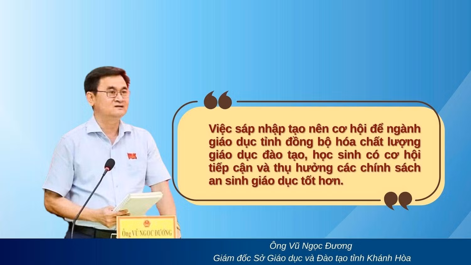Ông Vũ Ngọc Đương - Giám đốc Sở Giáo dục và Đào tạo tỉnh Khánh Hòa. Ảnh: khanhhoa.gov.vn