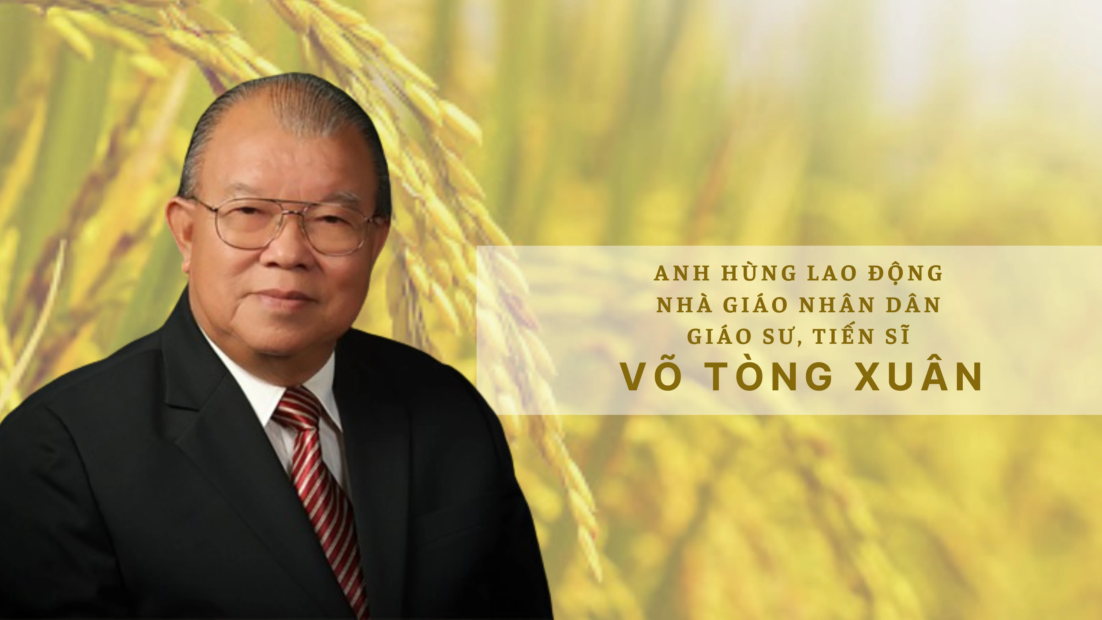 AHLĐ, NGND, GS.TS Võ Tòng Xuân: Một đời trăn trở, cống hiến cho nông nghiệp