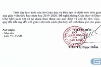 công văn này của Sở Giáo dục và Đào tạo An Giang, giáo viên không còn được nhận tiền phụ trội (Ảnh tác giả)