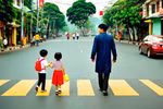 Bố mẹ thản nhiên vượt đèn đỏ, trẻ có thể lầm tưởng điều đó là bình thường