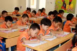 Học sinh Nghệ An đã được điều chỉnh kế hoạch dạy học phù hợp thời tiết nắng, nóng (Ảnh: Báo Nghệ An)