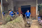 Sinh viên Trường Đại học Điện lực vào vùng lũ hỗ trợ người dân