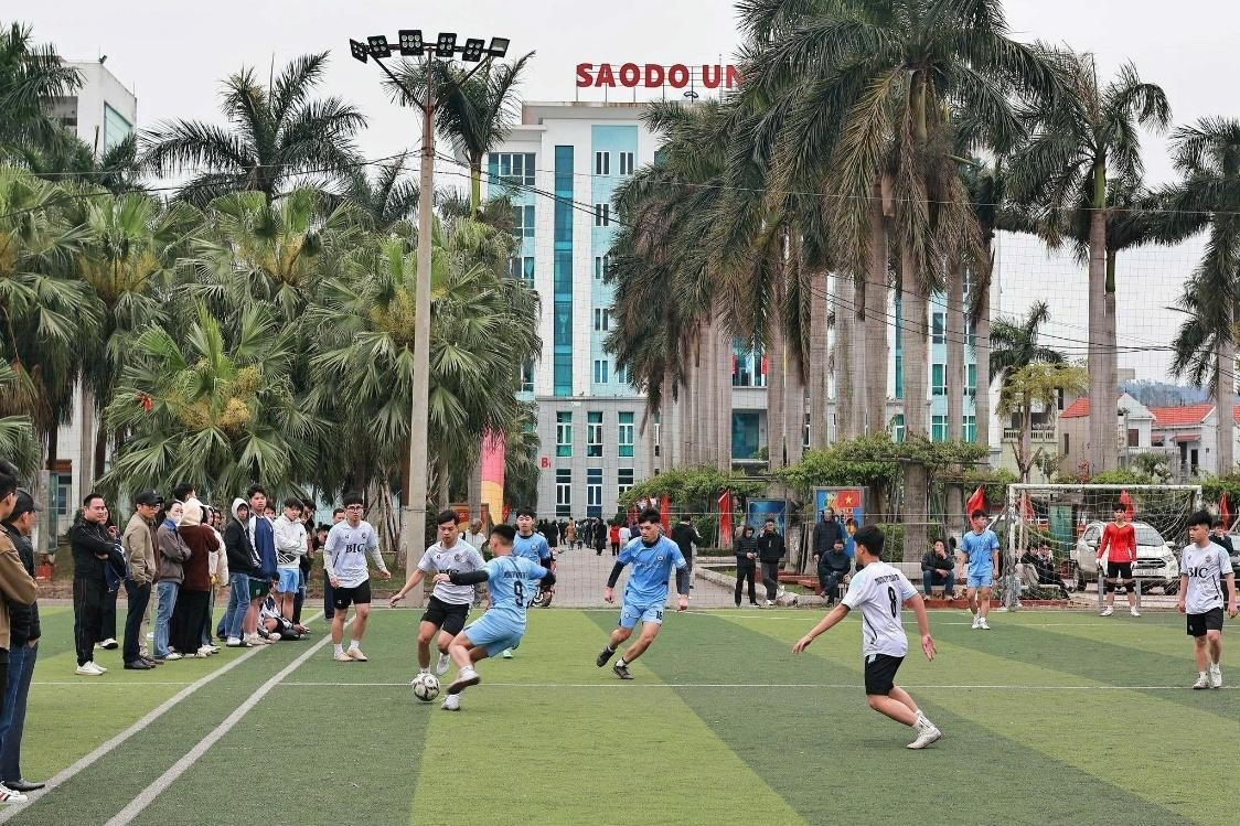 Sinh viên tham gia các hoạt động ngoại khóa, thể dục thể thao. Ảnh: NTCC
