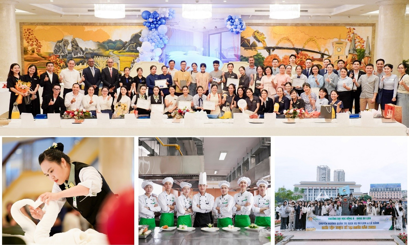 Sinh viên khối ngành Du lịch - Dịch vụ, Trường Đại học Đông Á. Ảnh: NTCC.