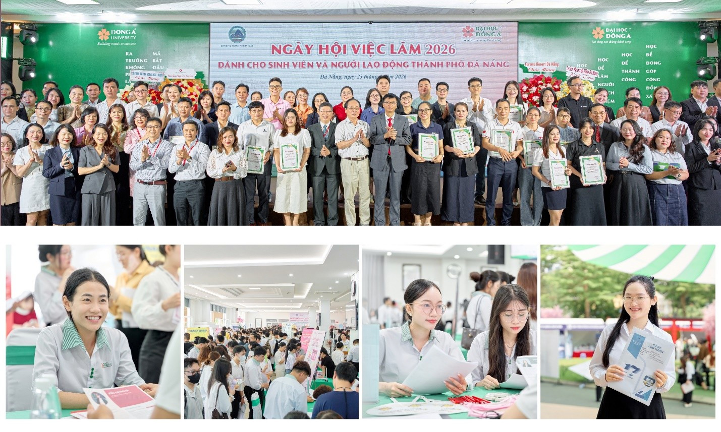 Ngày hội việc làm 2026 tại Đại học Đông Á. Ảnh: NTCC.