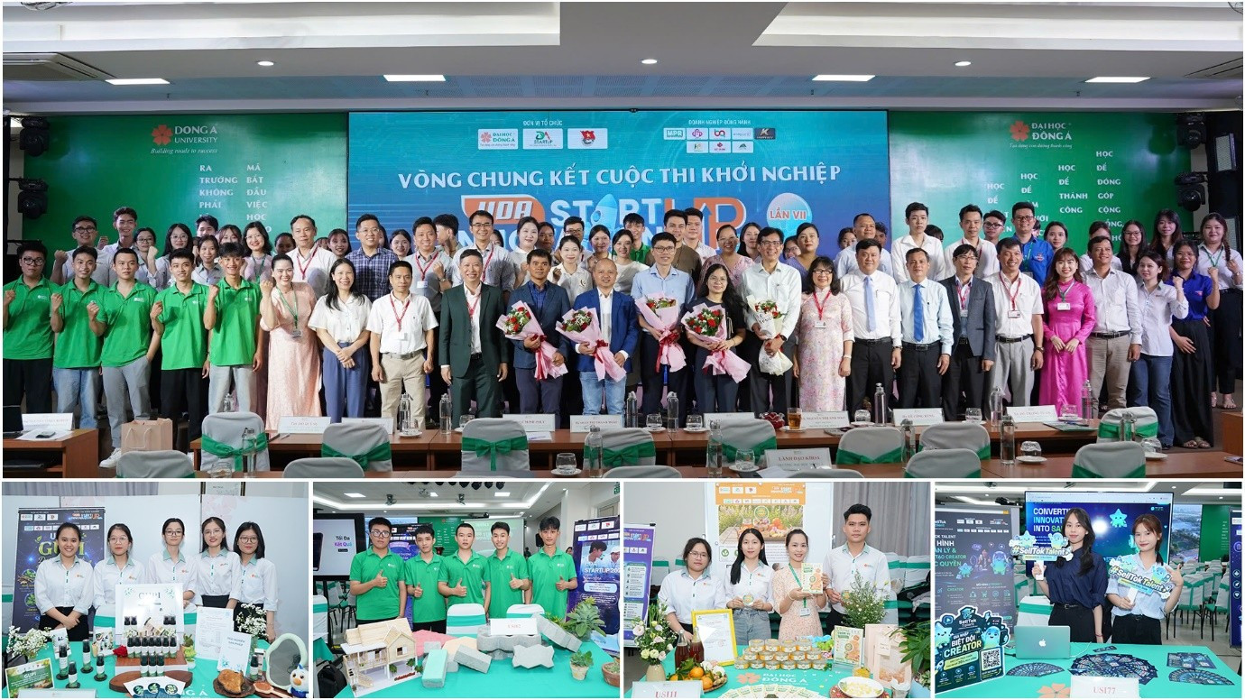 Các dự án khởi nghiệp của sinh viên Trường Đại học Đông Á ở các lĩnh vực ứng dụng cao tại UDA Startup Innovation 2026. Ảnh: NTCC.