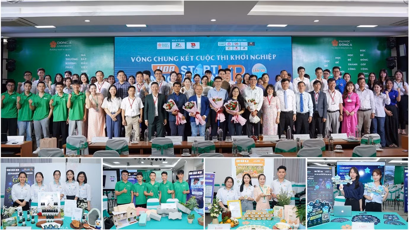 Các dự án khởi nghiệp của sinh viên Trường Đại học Đông Á ở các lĩnh vực ứng dụng cao tại UDA Startup Innovation 2026. Ảnh: NTCC.