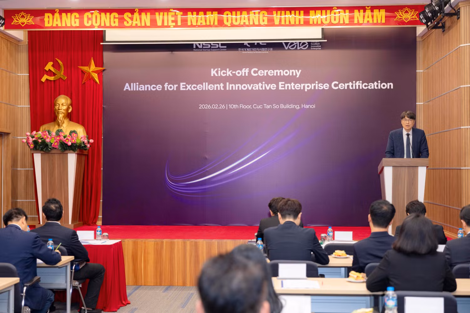 Ông Jeon Doo Min đại diện phía Hàn Quốc chia sẻ. Ảnh: BTC.