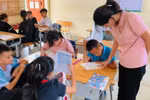 Học sinh Trường Tiểu học và Trung học cơ sở xã Tân Đoàn (tỉnh Lạng Sơn). Ảnh: NTCC