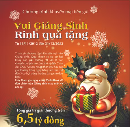 “Vui Giáng sinh – Rinh quà tặng” cùng VietinBank