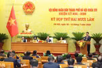Kỳ họp thường lệ giữa năm 2025 (Kỳ họp thứ 25) của Hội đồng nhân dân thành phố Hà Nội. Ảnh: kinhtedothi.vn.