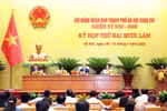 Quang cảnh phiên bế mạc Kỳ họp thứ 25 Hội đồng nhân dân thành phố Hà Nội. Ảnh: kinhtedothi.vn.