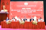 Quyền Bộ trưởng Hoàng Minh Sơn và các ứng cử viên đại biểu Quốc hội khóa XVI tiếp xúc cử tri