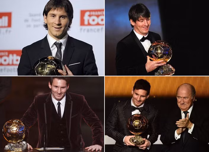 4 Quả Bóng Vàng của Messi.