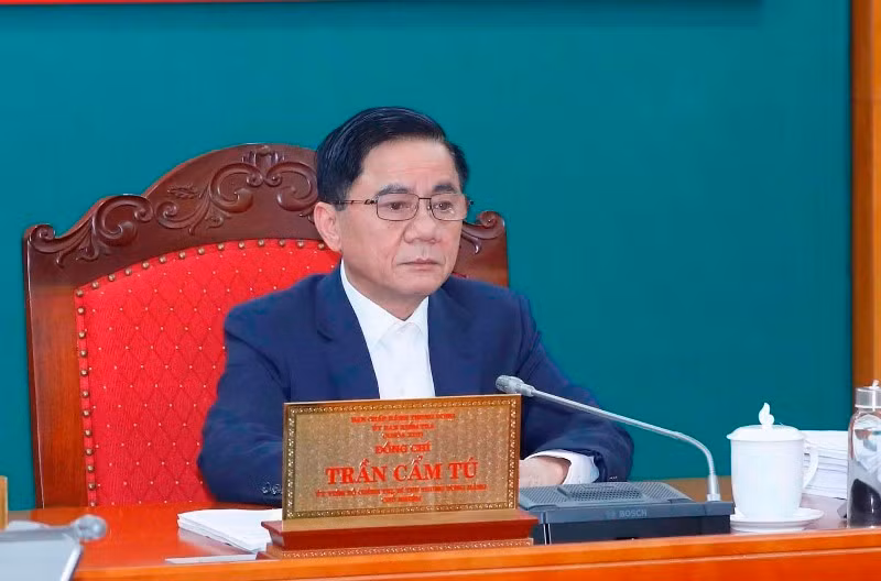 Đồng chí Trần Cẩm Tú, Ủy viên Bộ Chính trị, Bí thư Trung ương Đảng, Chủ nhiệm Ủy ban Kiểm tra Trung ương chủ trì kỳ họp thứ 25. Ảnh: TTXVN
