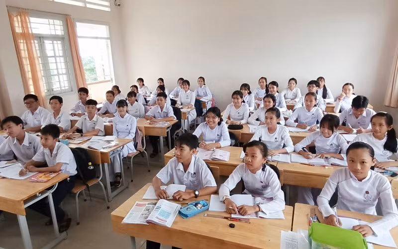Học sinh tỉnh Đồng Tháp. Ảnh: Báo Nhân dân