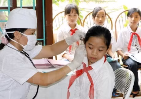 Học sinh được chăm sóc sức khỏe ngày càng tốt hơn. ảnh minh họa: TTXVN.