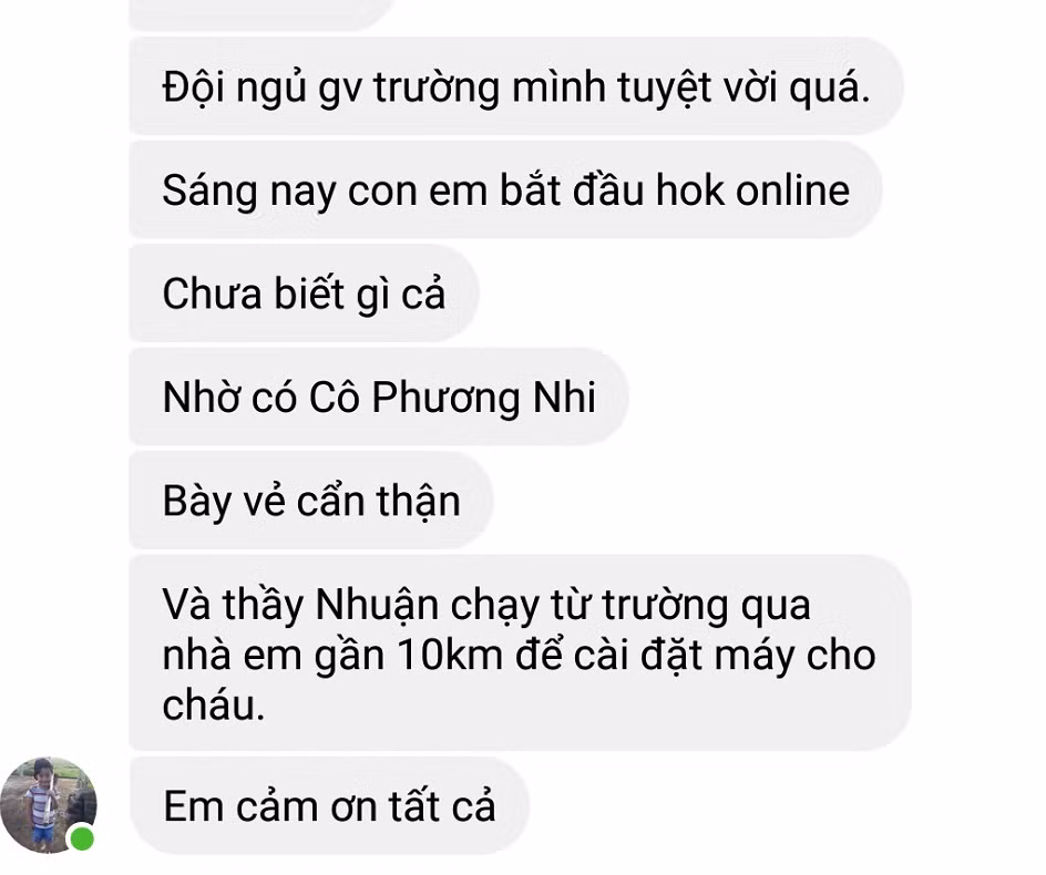 Tin nhắn của phụ huynh gửi về trường. Tin nhắn của phụ huynh gửi về trường.