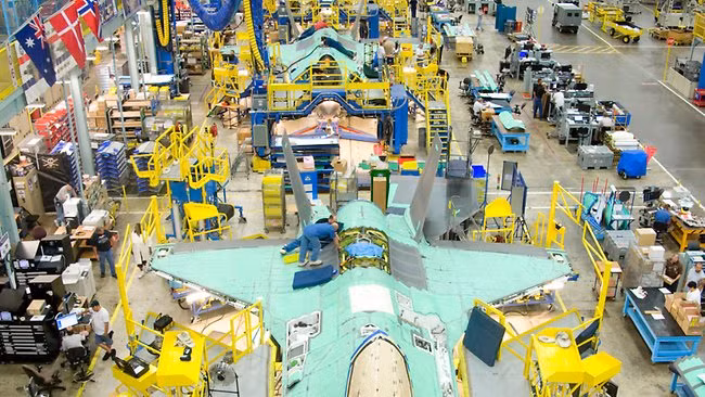 Dây chuyền sản xuất máy bau F-35 của Mỹ (ảnh minh họa)