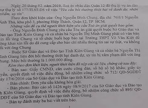 Trích thông báo số 177 của Tòa án nhân dân quận 12, Thành phố Hồ Chí Minh (ảnh: P.L)