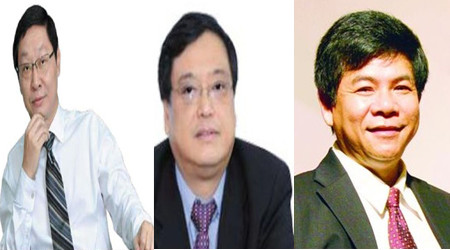 Các ông Trần Xuân Giá, Lê Vũ Kỳ, Trịnh Kim Quang, Phạm Trung Cang đã bị khởi tố về tội Cố ý làm trái quy định của Nhà nước gây hậu quả nghiêm trọng. Tuy nhiên, theo Cơ quan điều tra, xét thấy các ông Trần Xuân Giá, Lê Vũ Kỳ, Trịnh Kim Quang, Phạm Trung Cang có nhân thân tốt, có thái độ khai báo thành khẩn, tích cực hợp tác với Cơ quan điều tra, có nơi cư trú rõ ràng và xét mức độ hành vi vi phạm, Cơ quan điều tra đã thống nhất với Viện Kiểm sát Tối cao áp dụng biện pháp cấm rời khỏi nơi cư trú và cho tại ngoại. Ảnh: Các ông Trịnh Kim Quang, Lê Vũ Kỳ, Phạm Trung Cang (từ trái qua).