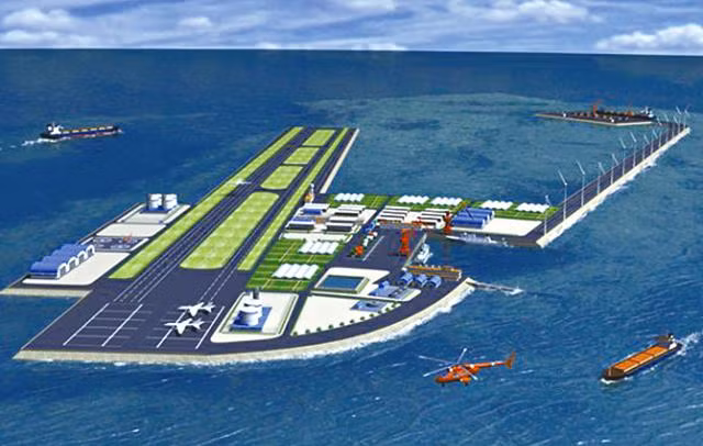Hình ảnh đồ họa về cái gọi là "tàu sân bay không bao giờ chìm" ở Gạc Ma được truyền thông nhà nước Trung Quốc đăng tải, tờ Apple Daily Hồng Kông cho biết.