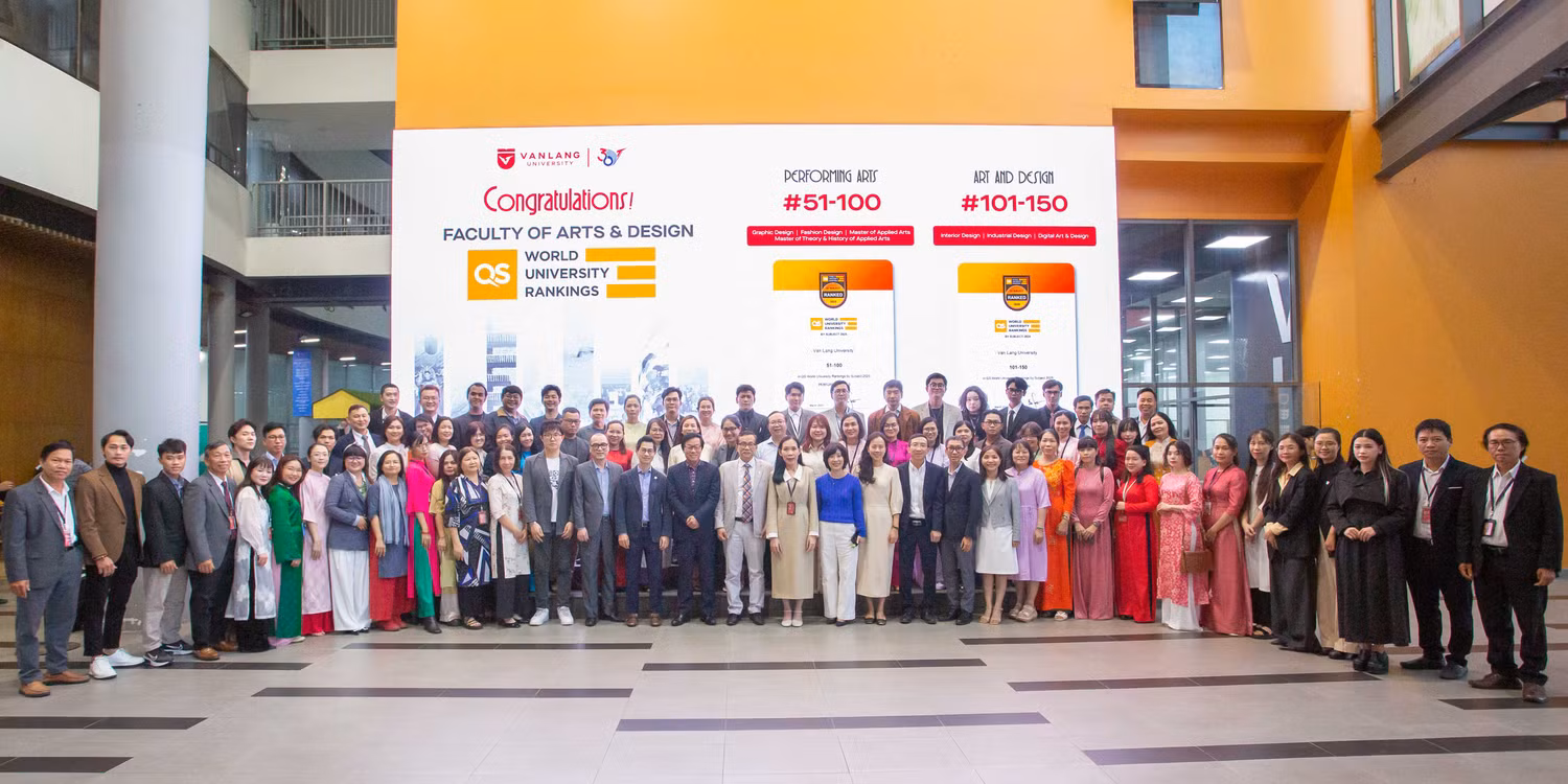 Trường Đại học Văn Lang được QS xếp hạng top 51-100 thế giới về lĩnh vực Nghệ thuật trình diễn (Performing Arts) và top 101-150 lĩnh vực Thiết kế (Art &amp; Design). Ảnh: Website nhà trường