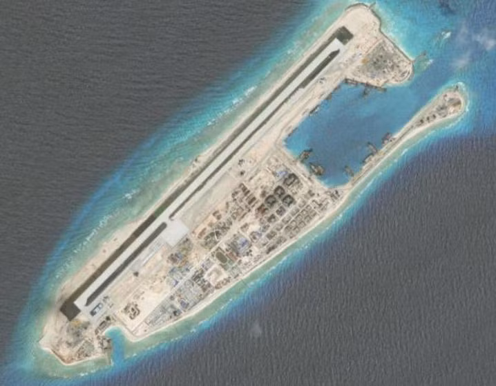 Hình ảnh đá Chữ Thập ngày 19/11/2015, nguồn: mạng Người quan sát Trung Quốc