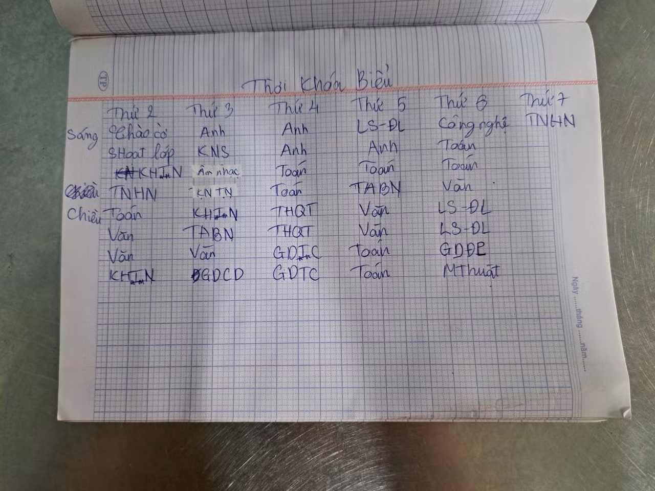 Thời khóa biểu của học sinh lớp 6 Trường trung học cơ sở Đông Thạnh, Hóc Môn (ảnh: CTV) Thời khóa biểu của học sinh lớp 6 Trường trung học cơ sở Đông Thạnh, Hóc Môn (ảnh: CTV)