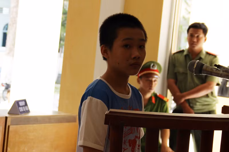 Bị cáo Nam tại phiên tòa.