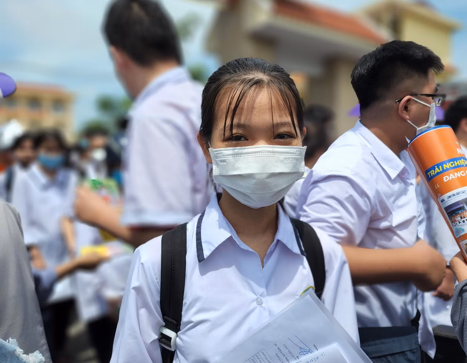 Em Trần Phương Thảo chia sẻ đề thi môn Toán không quá khó để đạt điểm 8 (Ảnh: Phạm Linh) Em Trần Phương Thảo chia sẻ đề thi môn Toán không quá khó để đạt điểm 8 (Ảnh: Phạm Linh)