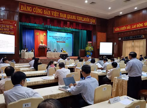 Đại học cổ đông bất thường (lần 2) của Trường Đại học Hoa Sen (ảnh: P.L)