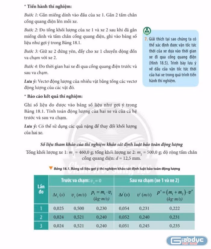 Ảnh 3. Thí nghiệm trang 117. (Nguồn: Mai Văn Túc)