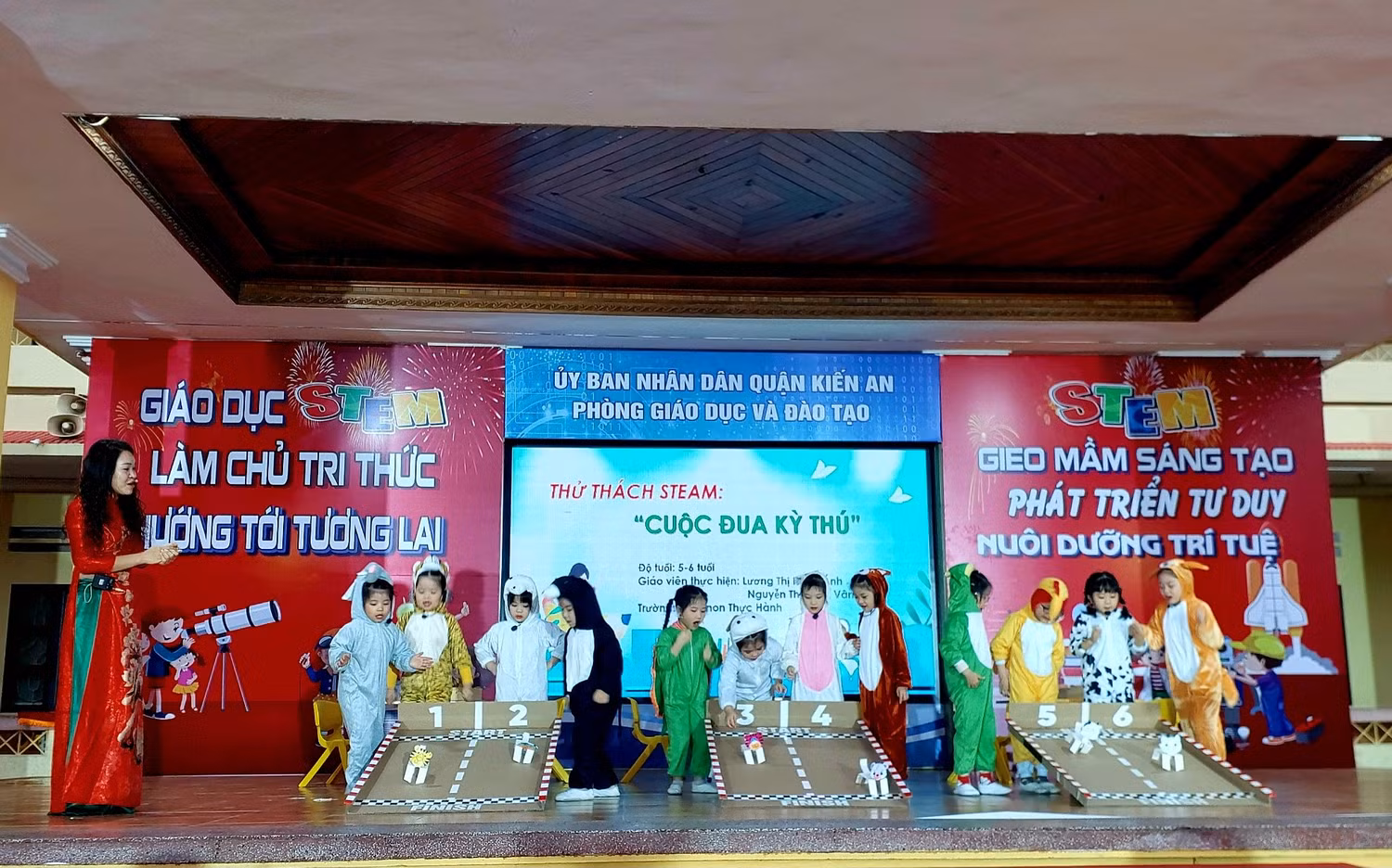 Bậc học mầm non quận Kiến An vận dụng hiệu quả giáo dục STEAM vào trong giảng dạy (Ảnh: LT)