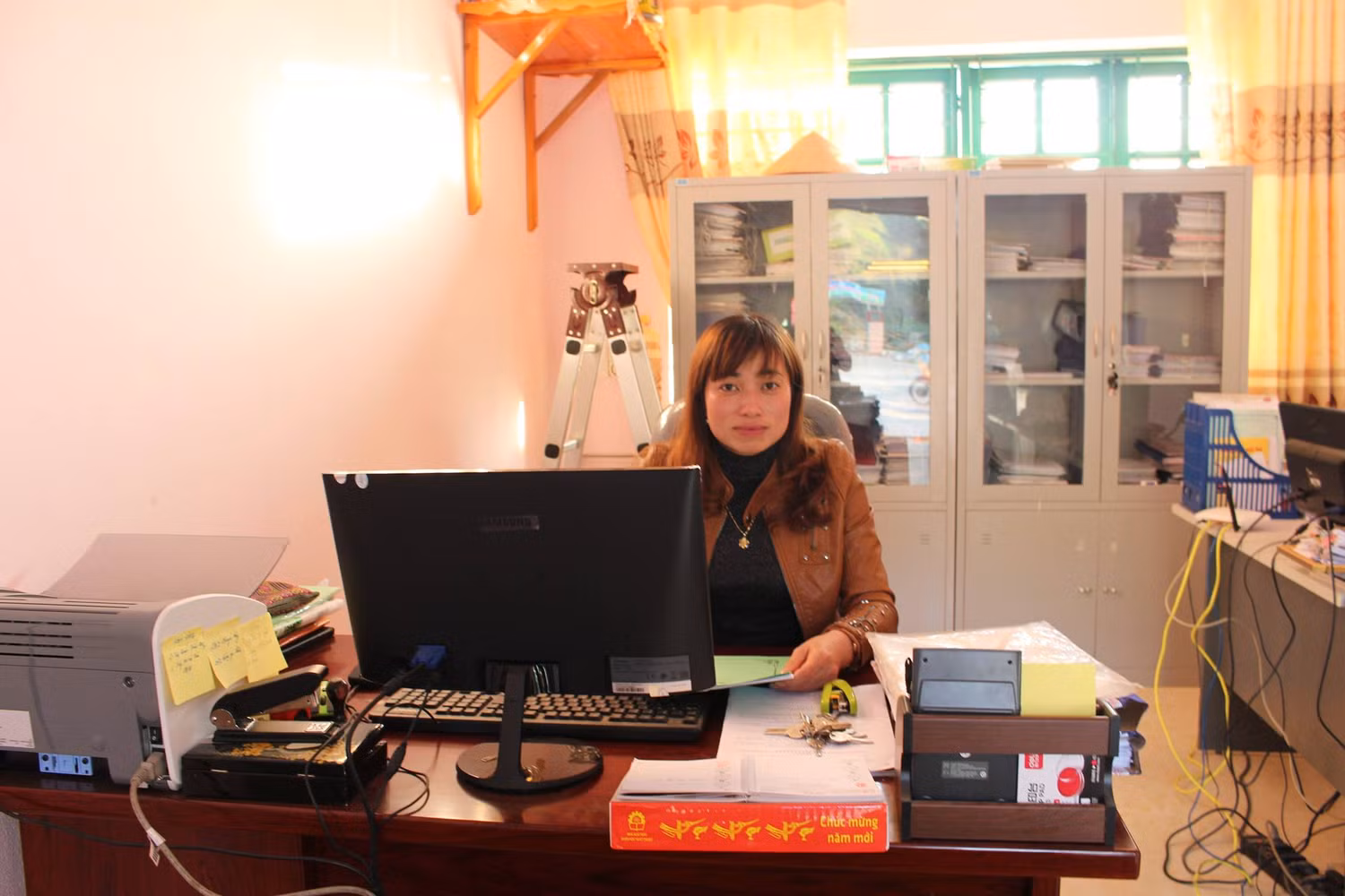 Cô Nguyễn Thị Duyên, Hiệu trưởng Trường mầm non Thải Giàng Phố (xã Thải Giàng Phố, Huyện Bắc Hà, Lào Cai) (Ảnh: LC)
