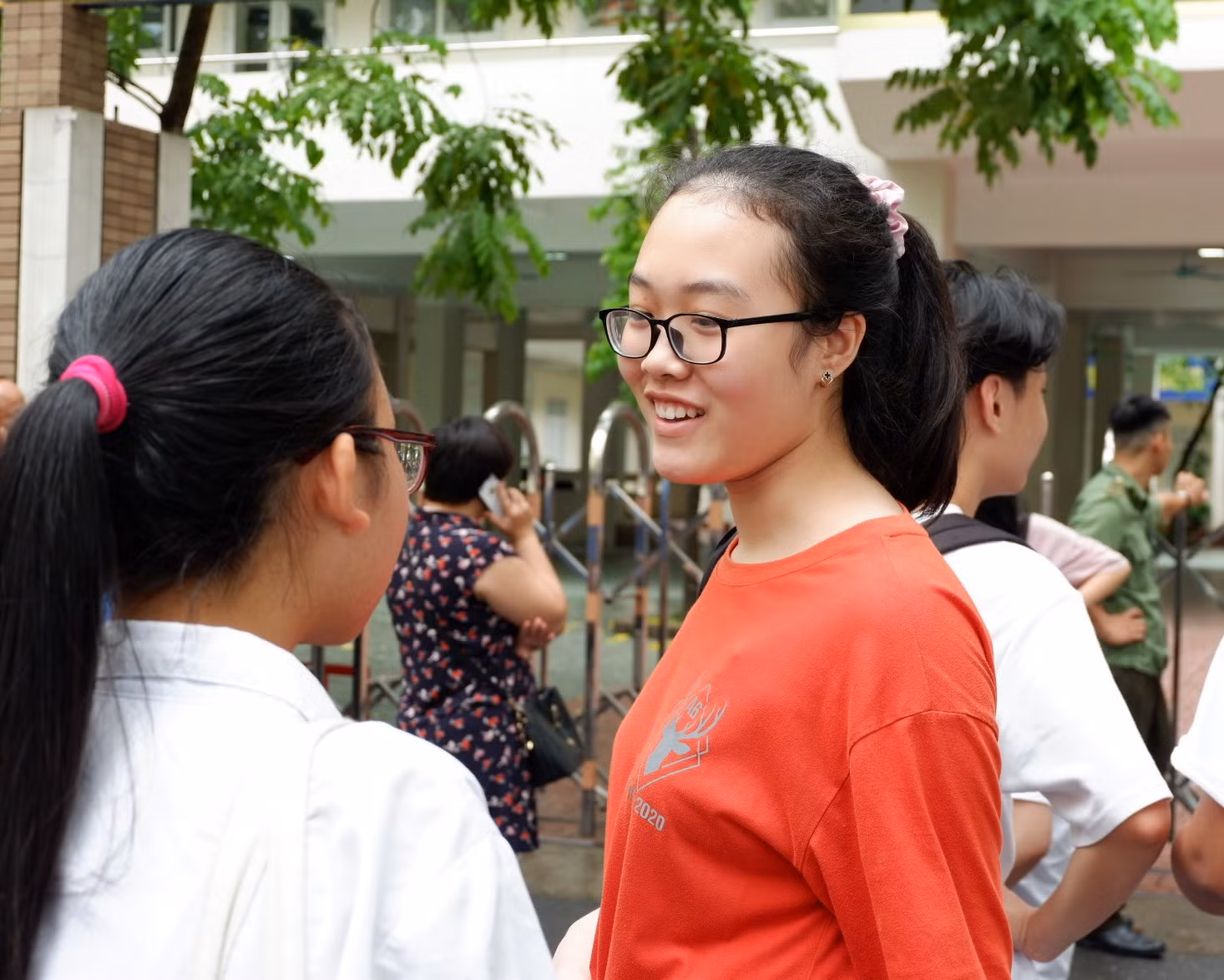 Thí sinh hài lòng với bài thi sáng 4/7. Thí sinh hài lòng với bài thi sáng 4/7.
