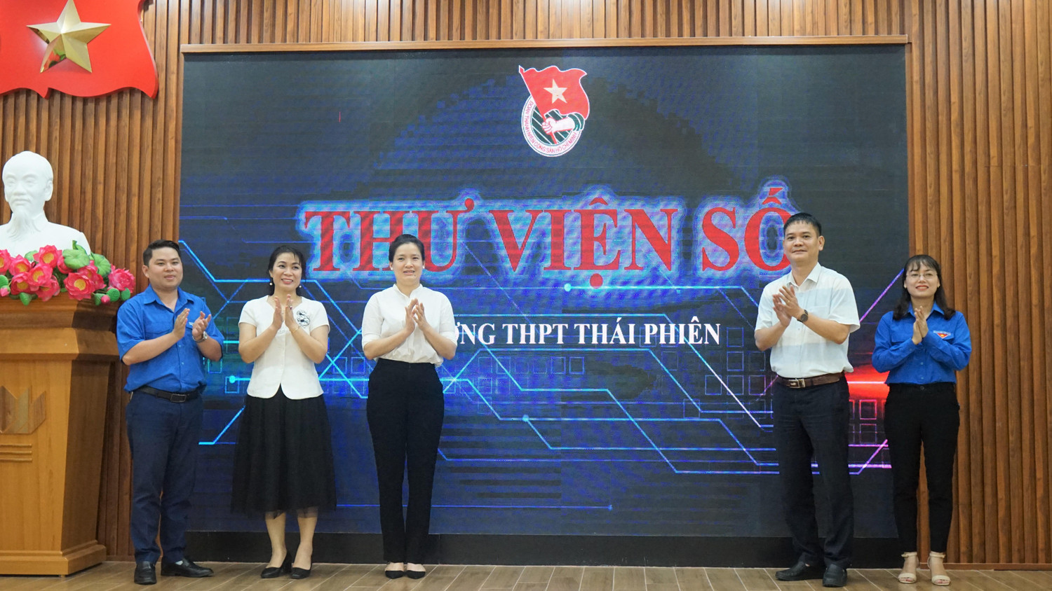 "Thư viện số" được triển khai tại Trường Trung học phổ thông Thái Phiên (Ảnh: Phạm Linh)