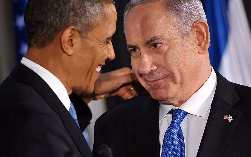 Tổng thống Barack Obama và Thủ tướng Israel Netanyahu. Ảnh: The Telegraph.