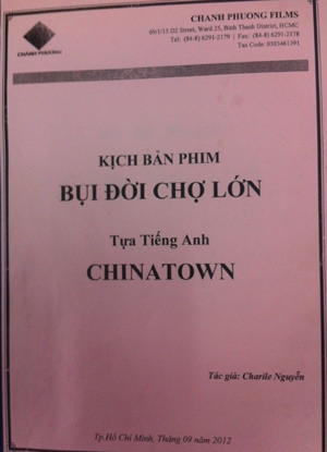 Bìa kịch bản phim Bụi đời Chợ Lớn.