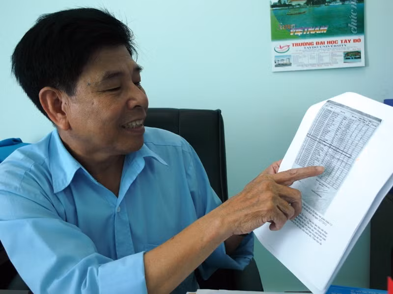 Tiến sĩ Phan Văn Thơm, quyền Hiệu trưởng trường ĐH Tây Đô.