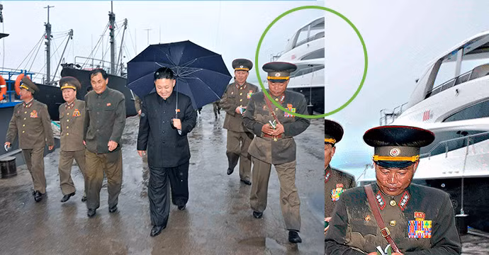 Một phần của chiếc du thuyền siêu sang trọng được tiết lộ trong bức ảnh KCNA công bố hôm 28/5.