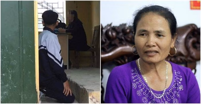 Mẹ nam sinh bị phạt quỳ cho rằng mình chỉ nói vậy không nghĩ cô giáo sẽ làm thật (Ảnh: Vũ Ninh) Mẹ nam sinh bị phạt quỳ cho rằng mình chỉ nói vậy không nghĩ cô giáo sẽ làm thật (Ảnh: Vũ Ninh)