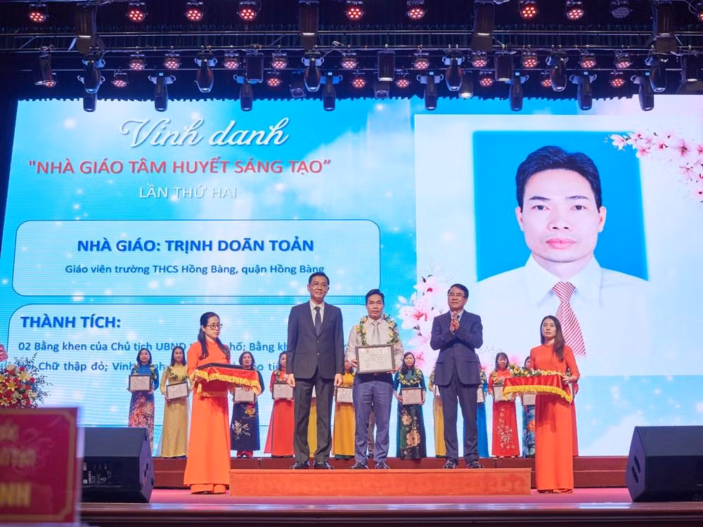 Sở Giáo dục và Đào tạo Hải Phòng vinh danh các nhà giáo tâm huyết, sáng tạo lần thứ 2 (Ảnh: LT)