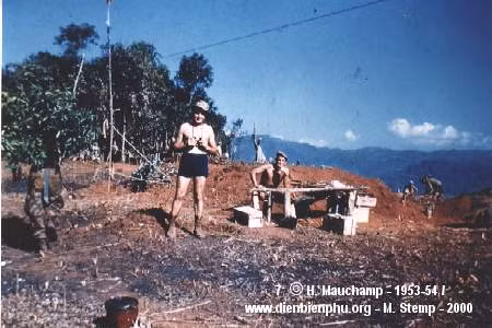 Trung sĩ cấp cao Alibert (đứng) và Hạ sĩ Durrafour (ngồi). Trung sĩ cấp cao Alibert (đứng) và Hạ sĩ Durrafour (ngồi).