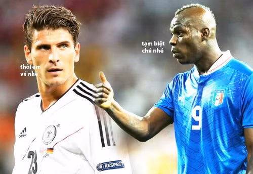 Mario Balotelli chào tạm biệt Mario Gomez Mario Balotelli chào tạm biệt Mario Gomez