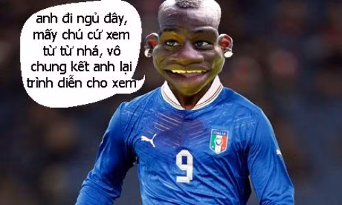 Balotelli đang tràn đầy tự tin đối đầu với Tây Ban Nha ở chung kết EURO 2012 Balotelli đang tràn đầy tự tin đối đầu với Tây Ban Nha ở chung kết EURO 2012