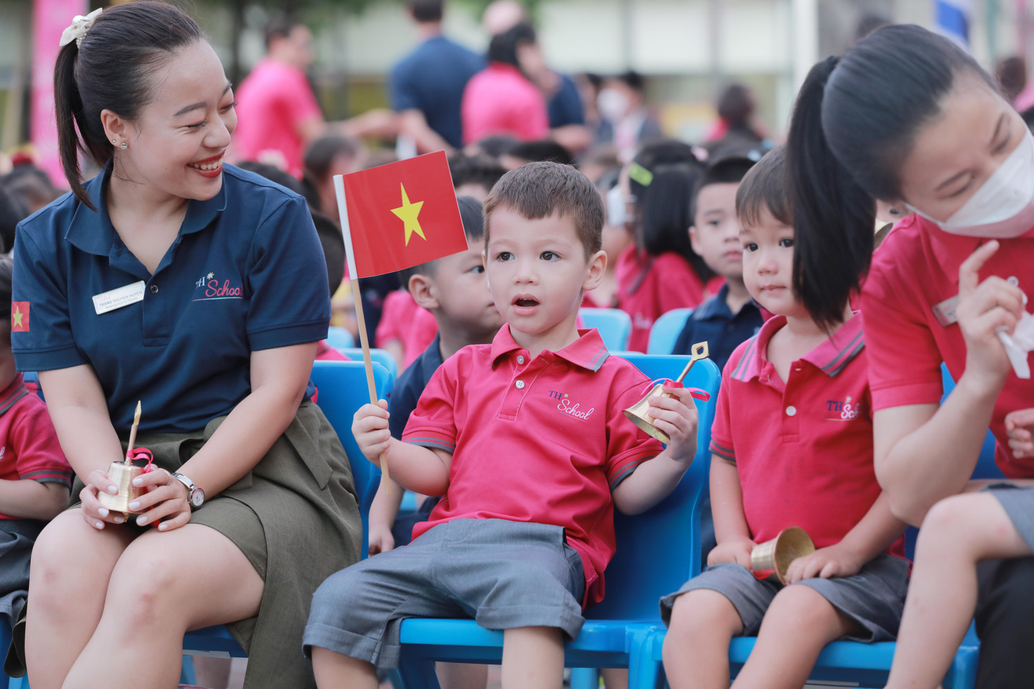 Các em học sinh mầm non tại cơ sở TH School Chùa Bộc (Hà Nội).