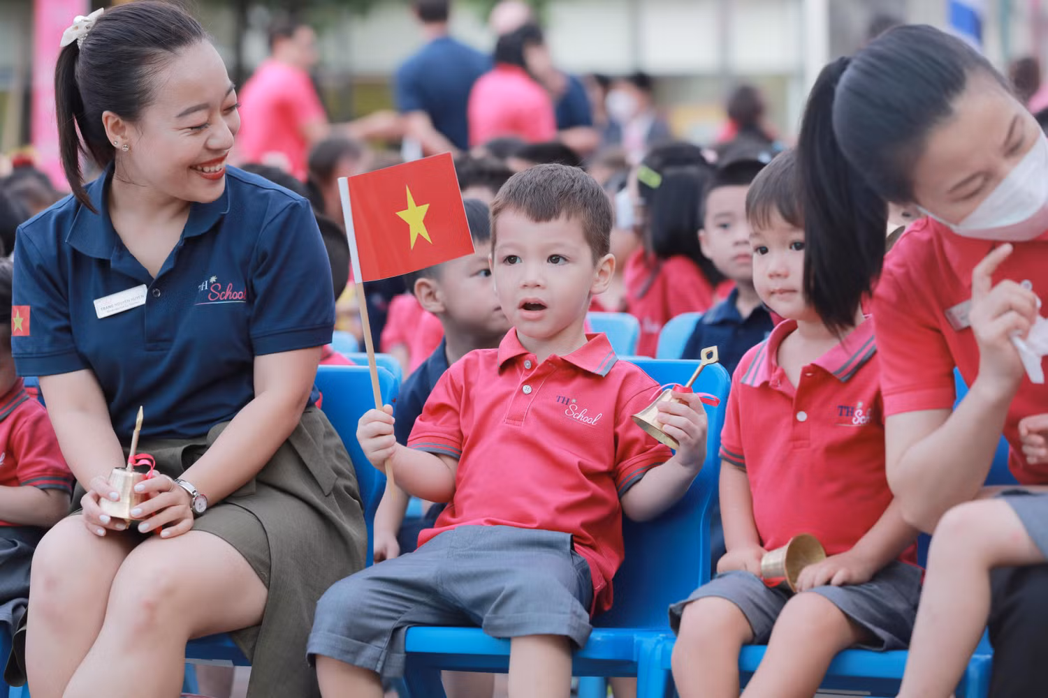 Các em học sinh mầm non tại cơ sở TH School Chùa Bộc (Hà Nội).