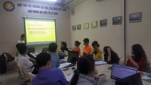 Hoạt động ôn thi Aptis ở tại Thành phố Hồ Chí Minh (ảnh: FB của Aptis)